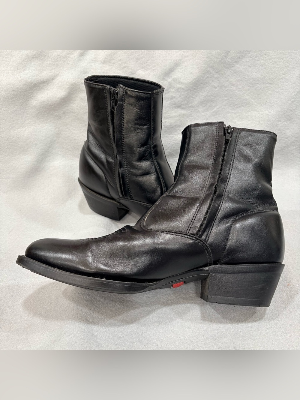 LAREDO MEN'S SIDE ZIPPER WESTERN BOOTS - ROUND TOE Black Men’s Sz 11D - Picture 4 of 10